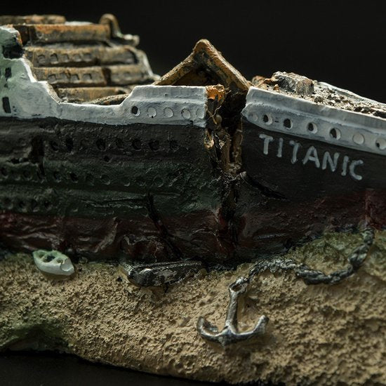 Aquariumdecoratie Gezonken Schip Titanic - Realistisch, Hars