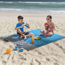 Vochtbestendige strandmat - Lichtblauw/Grijs 140x200CM