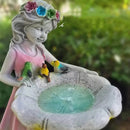 Bloemenelfje Tuinbeeld - Zonne-energie Lamp 17x12x29 cm