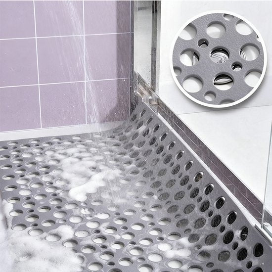 Antislipmat, Veilige en Duurzame Anti-Slip Badmat van Milieuvriendelijk TPE –grijs, 55*88cm