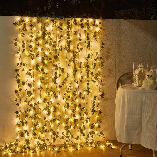 Xtraworks - led lichtstring/lichtsnoer -esdoornblad 10 meter 100 lampjes-wekt op batterij