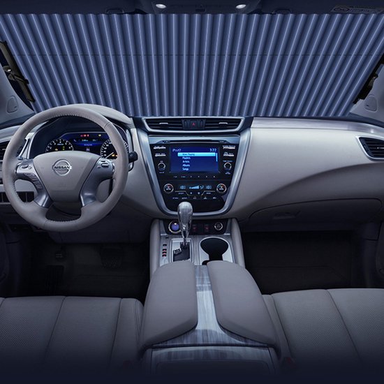 Automatische Intrekbare Zonnekap Auto – 70 cm – Warmte Isolatie Zonnescherm Voorruit – 6 Zuignappen – Universeel – Met Opbergdoos