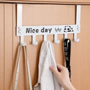 TDR-Deurkapstok Met 6 Haken-Deurhanger-Kapstok Hangend -wit