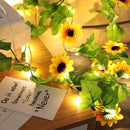 Rozenbloem LED Decoratielampenslinger - 1,5 meter - 10 LED Lampjes - Sfeerverlichting - IP65 - Voor Binnen - Warm Wit