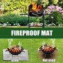 Barbecue vloermat van 100x 150cm Ideale mat voor onder de barbecue - Beschermt je terrastegels of gazon tegen hete kolen en vetvlekken - Grijs