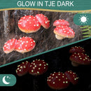 Simulatie rode paddenstoel landschapsdecoratie hars rode pad