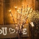 Natuurlijke Elegante Wilgentaklamp met USB-lichttakken - 60 Warm Witte LED's - 70 cm Hoogte - 3 Takken