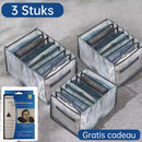3 stuks Opbergdozen-lade-organizer voor jeans en broeken - grijs -groot maat 36*25*20 met gratis reiskussen