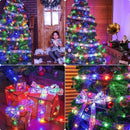 2 Stuks LED Kerstboom Licht Lint- 2m 20 Lichtjes-werkt op Batterij(incl. Batterijen)-kerstdecoratie-Multicolour-zilver
