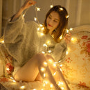 LED-achtergronddecoratie met sterrenslinger- 5 meter 30 lampjes-USB-afstandsbediening-8 knipperende modi-warm wit licht