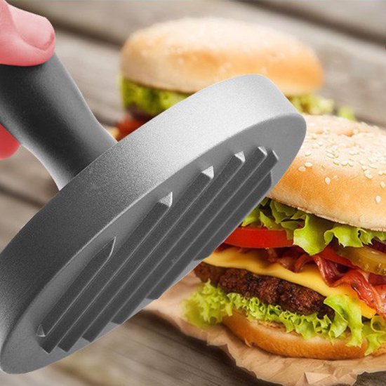 Hamburgerpers-Hamburger maker-Antiaanbaklaag-BBQ-Kookgerei (+ 100 gratis waxpapiertjes )