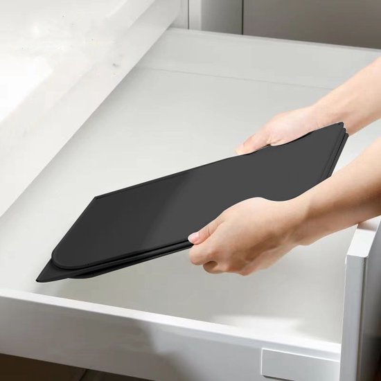 Universele Keuken Spatbescherming – Opvouwbaar, Hittebestendig en Eenvoudig Schoon te Maken-35*17.5*32-zwart