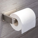 Toiletrolhouder zonder boren - Zelfklevend - RVS - Met plakstrip-- zilver