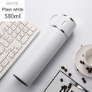 TDR - Thermosfles - RVS - grote capaciteit - 580 ml  wit