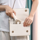 Draagbare USB-handventilator 3 snelheden, lange accu, wit