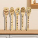 5-Delige Bamboe Kookgerei Set – Krasvrij & Hittebestendig