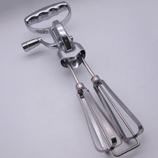 KitchenPro RVS Handmixer met Zwengel – 31 cm – Zilver