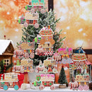 24-delige Set Houten Kersthangers – Snoeptrein Decoraties vo