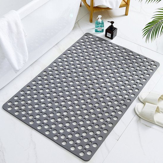 Veilige en Duurzame Anti-Slip Badmat van Milieuvriendelijk TPE – 75x43 cm – Grijs