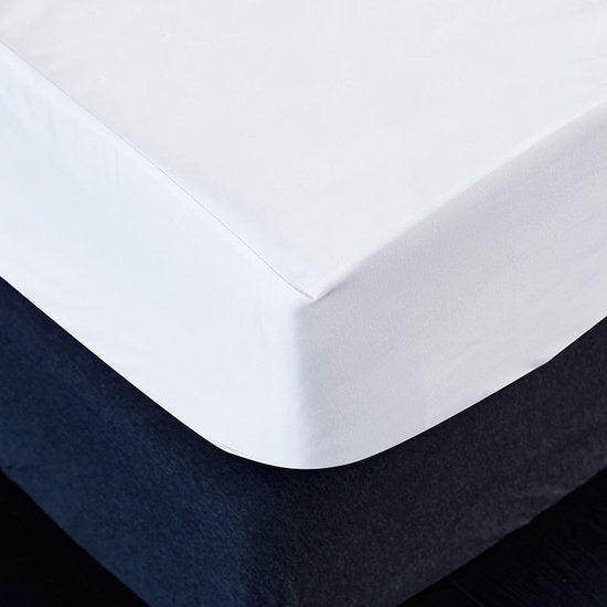 Matrashoes - Ademend & Antibacterieel - Waterdicht - Bescherm uw matras tegen vloeistoffen & allergieën 160x200x30 cm - Wit