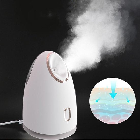 TDR-Gezichtsdampkap voor schoonheidsverzorging - Facial Steamer - Gezichtsstomer - Gezichtsreiniging - gratis Elina Aloë Vera Handcrème en Mee-eters & Acne Verwijderen Set - Wit