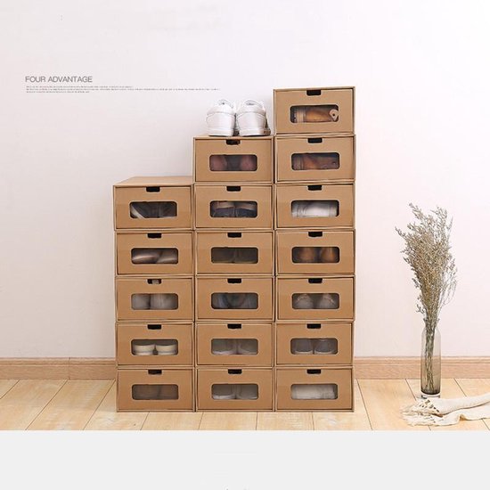 5 Kartonnen Schoenen Opbergdozen Vouwbaar 35x23.5x13.5cm