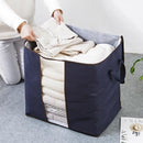 4x62L opbergtassen kleding/dekbed - vezelvlies, marineblauw