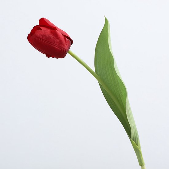 10stuks kunsttulpen rood - realistisch, duurzaam