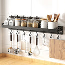 Keukenrek, muurgemonteerd kruidenrek, smalle brede staaf, 8