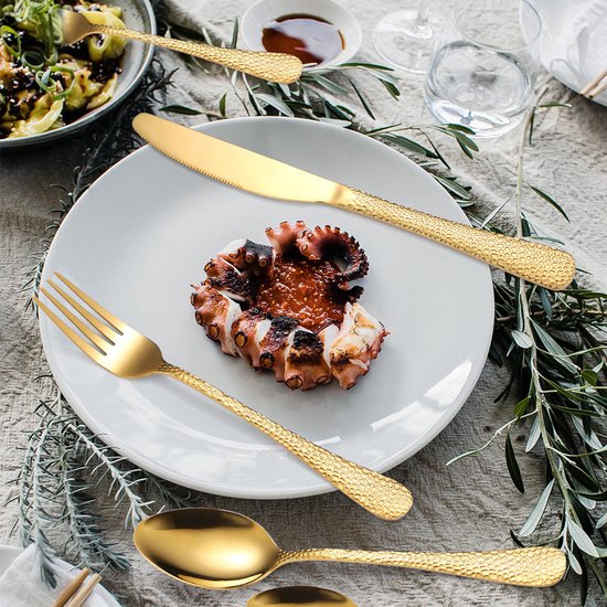 40-delige RVS Snakeskin bestekset voor 8 personen, trendy go