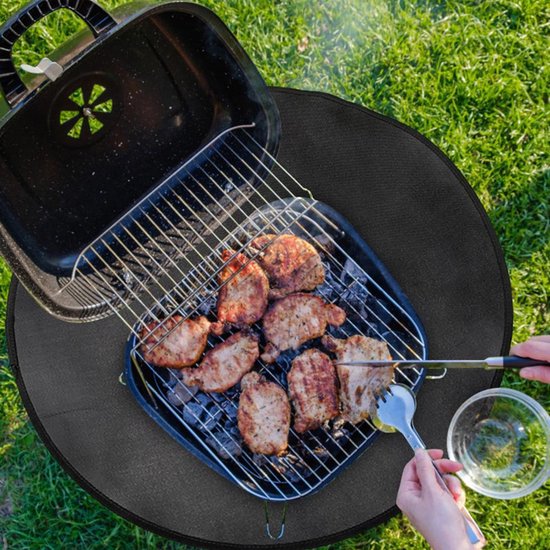 Tuin vloermat 36 inch - Bescherming onder barbecue - Zwart