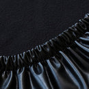 2 Stuks Stoelhoezen Eetkamerstoelen Stretch- imitatie leer-Waterdicht- Zwart