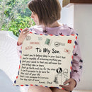 TDR Sierkussensloop 45x45 cm - 'To my son' Cadeau