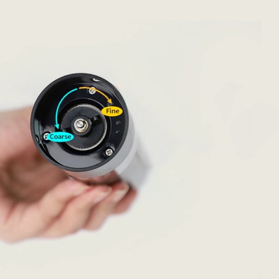 Oplaadbare elektrische pepermolen met dubbele standaard