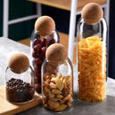 4 delige Afsluitbare Bewaardozen van Hoog Borosilicaatglas - Vooraard Glazen Pot voor Een Stijlvolle en Praktische Keukenorganisatie (Inhoud：450ML+750ML+1000ML+1300ML）