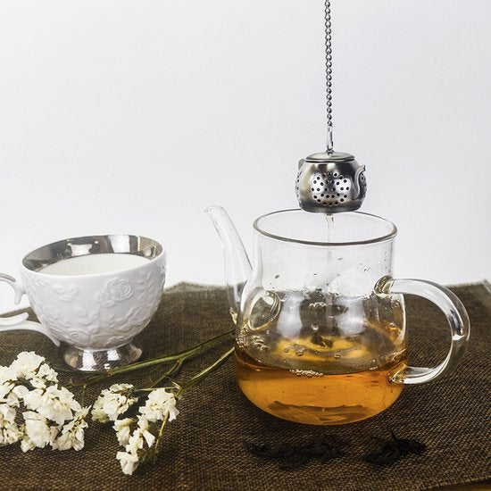 Roestvrijstalen Theezeefje met Ketting | Herbruikbaar RVS