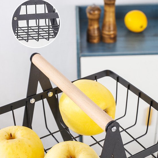 Stijlvolle 2-laagse Fruitschaal – Ruimtebesparend en Modern Ontwerp voor een Trendy Keuken