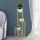 opvouwbare bloemen en plantenrek in Scandinavische stijl -metaal -champagne goud-hoogte 69,5 cm
