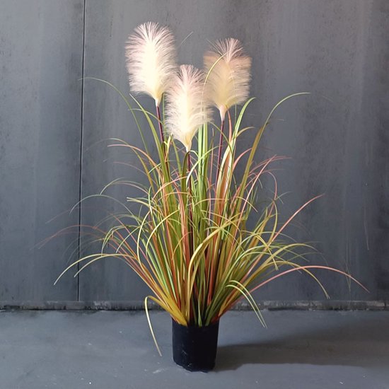 Realistische Pampasgras Kunstplant - Herfstkleuren - 90 cm