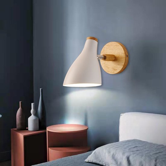 Stijlvolle Scandinavische Wandlamp - Minimalistisch Design voor Elke Ruimte-wit