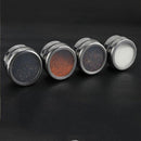 Unikorf: roestvrijstalen kruidenrek, 6 magneetpotjes, silver