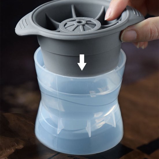 TDR-4 stuks Siliconen ijshockey ijsbakvorm grijs (groot) 11*8*7.5CM