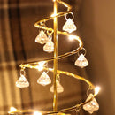 led kerstverlichting -tafellamp- kerstboom vorm lamp werkt op batterij -kerstversiering-gouden warm licht