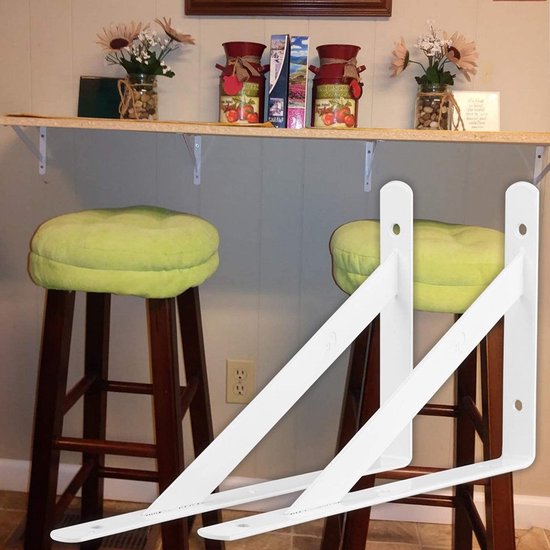 4 Plankdragers voor Stabiele Wandplanken - Wit