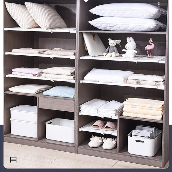 Verstelbaar legplank voor kasten - Uitschuifbaar van 71 tot