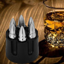 Unieke Whiskey Kogels met Revolvervatvorm - Set van 6 - herbruikbaar - RVS