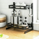 TDR - Multifunctioneel Staande Keukenrek, kruidenrek,  of multifunctioneel organiser - 2 laags - Zwart