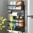 TDR - Multifunctioneel Ophangbaar Keukenrek of badrek- multifunctioneel organiser - 3  lagen Magnetisch - Zwart