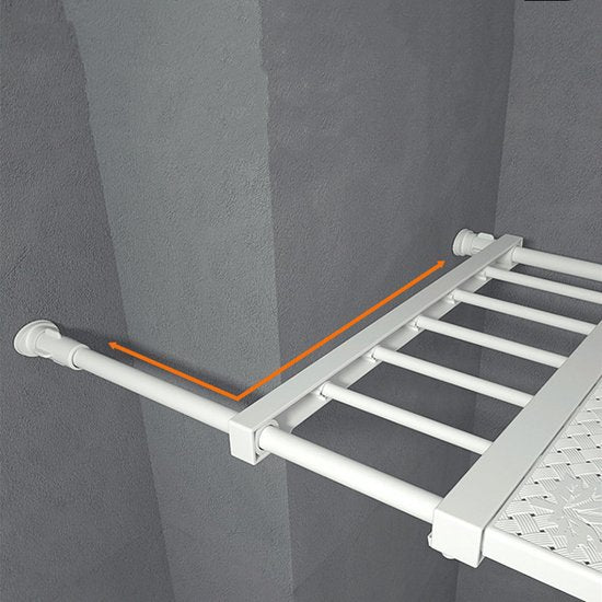 1 stuk Verstelbaar opbergrek Uitschuifbare separatorplank, plankkastorganizer, voor kledingkast, kast, boekenkast Compartiment verzamelen-53cm tot 90cmwit