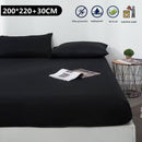Tweepersoons Matrashoes - Ademend & Antibacterieel - Waterdicht - Bescherm uw matras tegen vloeistoffen & allergieën200*220+30CM -zwart